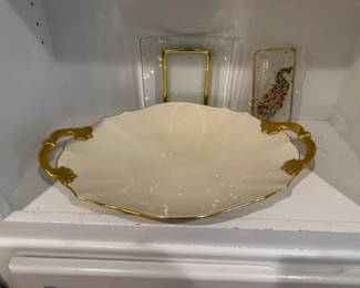 Large Lenox platter with 24K handles