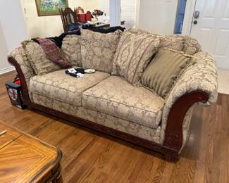 Matching curved arm sofas