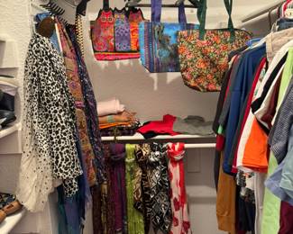 Fun handbags, scarves and accessories.