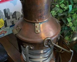 Vintage Copper Nautical Lamp