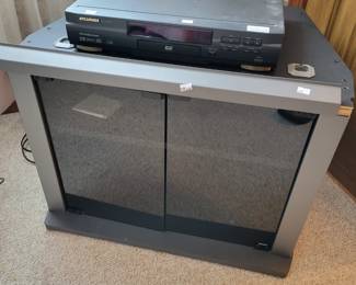 TV stand and good working DVD player!