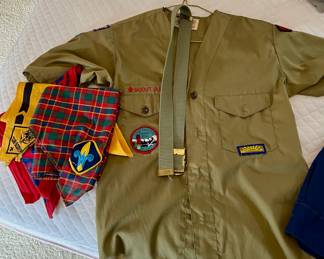 1970's Green Boy Scouts of America Uniform Short Sleeve Shirt