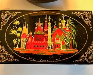 Russian Lacquered Box - Signed by Artist