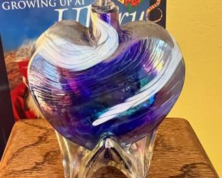 Iridescent Purple/White Oil Burner Lamp