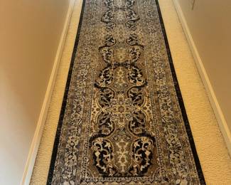 Brown, Cream & Black Runner Rug