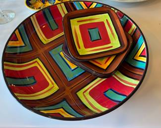 Southern Living at Home Gail Pittman Serving Bowl and 4 Appetizer Plates