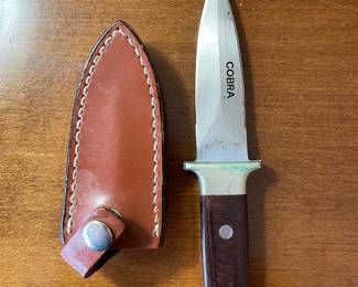 SAB Cobra JK 414 Japan Micarta Boot Knife and Sheath