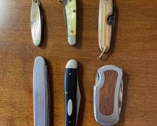 Abalone Shell Mini Lockback Pocket Knife, Case XX Pocket Knife, Kershaw Money Clip/Pocket Knife