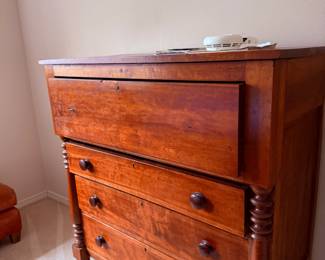 American Empire 4 Drawer Highboy Dresser