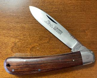 C. Lutters & Cie Loewen Messer Germany Pocket Knife with Wood Handle