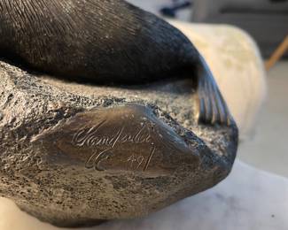 Bronze Seal Sculpture by Phil Vanderlei