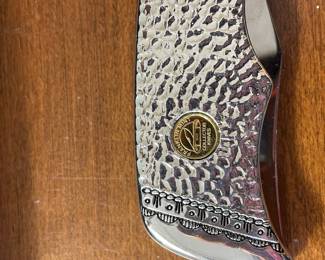 Franklin Mint Collector Pocket Knife with Turquoise Eagle Design