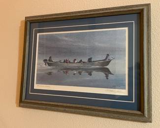 Framed & Matted 1984 Print "On Our Way" by C. Allen Johnson