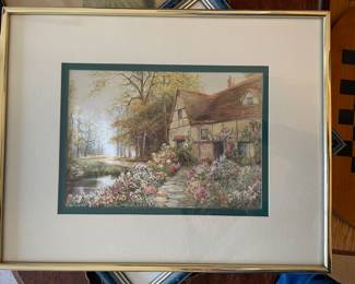 Framed & Matted Print of Cottage
