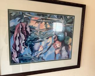 Framed & Matted Print "Hawaiian Songbirds" by Shelly Maudsley White 