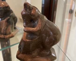 Carved Soapstone Bear Cub Figurine