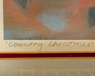 Framed & Matted Print "Country Christmas" by Ilona Steelhammer