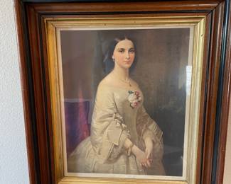 Framed Lithograph "Southern Belle" by Erich Correns