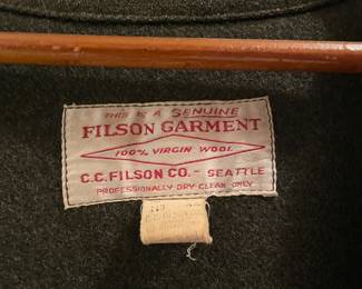 Filson Garment 100% Wool Jacket - Size 44