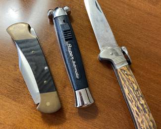 Buck 110 Folding Pocket Knife, Super-Automatic OTF Switchblade Knife, J.A. Henckels Folding Pocket Knife
