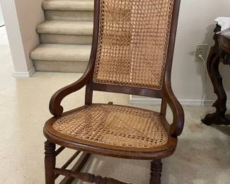 Pair of Cane Back/Seat Victorian Rocking Chairs
