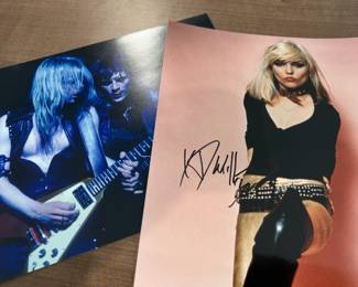 Judas Priest KK Downing and Glenn Tipton Band Photo,  Debbie Harry Autographed Blondie Promo Photo