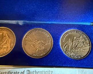 World Book Hamilton Mint 1776-1976 US Bicentennial 4 Coin Bronze Medal Set