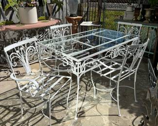 Period Deco Iron Garden Set (identical to the chairs in the Kips Bay Showhouse). 