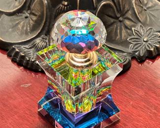 Marilyn Miglin Vintage Prism Glass Perfume Bottle