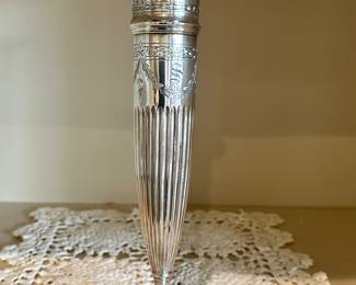 Sterling Silver Engraved Vase
