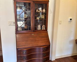 Vintage Secretary with Display Hutch