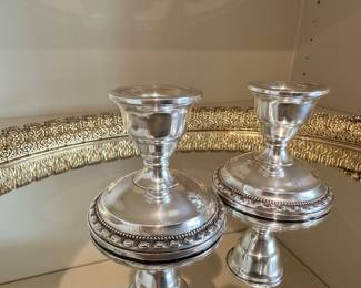 Sterling Silver Candle Holders by La Pierre