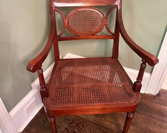 From the Ritz Carlton Buckhead, a cane back club chair