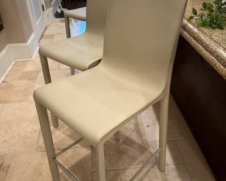 Interlude Home Jada leather counter height bar stools