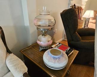 vintage hurricane lamp