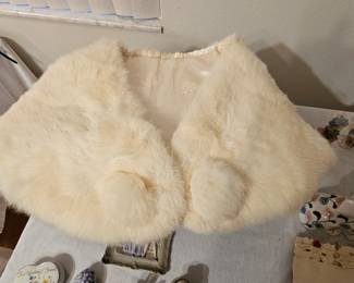 vintage bunny fur cape
