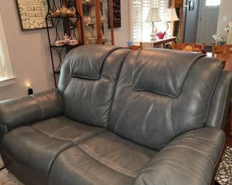 Leather loveseat 