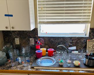 Clear dishes go with everything.  