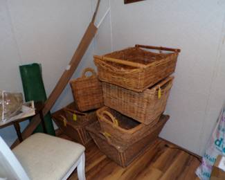 several large baskets
