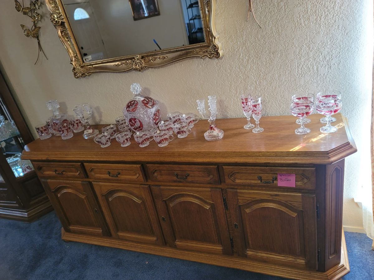 Hofbauer Ruby Red "Byrdes Collection" German Crystal, Buffett