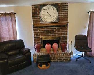 Oversized Leather Recliner, Large Wall Clock
