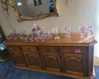 Hofbauer Ruby Red "Byrdes Collection" German Crystal, Buffett