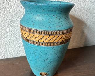 Small Blue Art Pottery