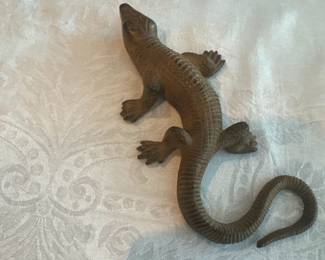 Cast Iron Lizard and other cast animals