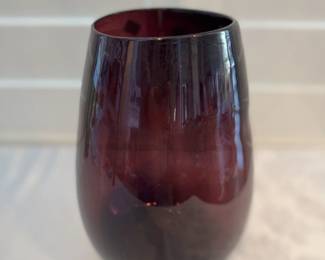 Large Purple Glass Vase