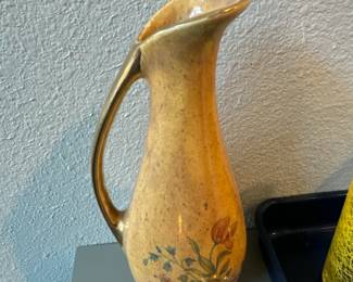 Porcelain Yellow Floral Pitcher