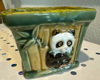 Vintage Panda Small Planter