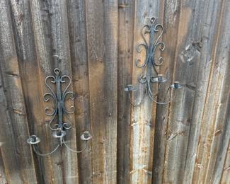 Black Metal Candle Sconces