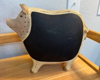 Chalkboard Pig Sign Decor