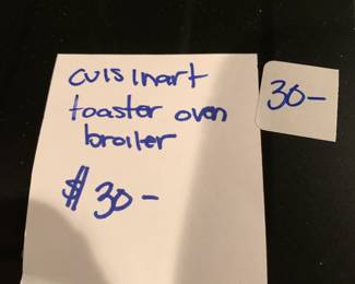 #59	Cuisinart toaster oven	 $30.00 

